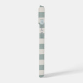 Monogramme Rayures Bleu Rustique (Côté gauche)