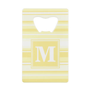 Monogramme rayures jaunes citron