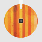 Monogramme rayures orange rouge altéré chaud (dos)