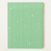 Monogramme rayures vert menthe pastel minimaliste (Dos)