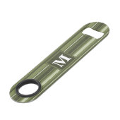 Monogramme rayures vert olive (Devant angulaire)