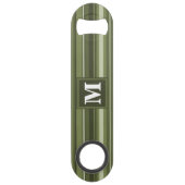 Monogramme rayures vert olive (Devant)