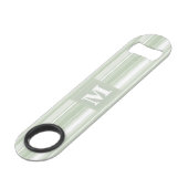 Monogramme rayures vert pâle (Devant angulaire)