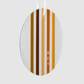 Monogramme rayures verticales orange marron clair (devant)