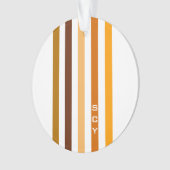 Monogramme rayures verticales orange marron clair (devant)