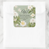 Monogramme Retour Étiquette Sage Lily Rose Peony F (Sac)