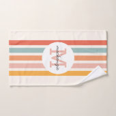 Monogramme Retro Grandes Colorées Personnalisées (Serviette à main)