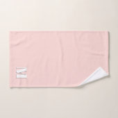 Monogramme rétro moderne rose vif initial (Serviette à main)