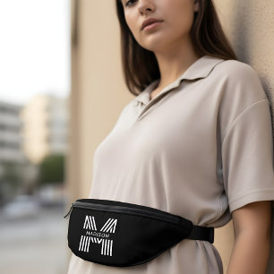 Monogramme Rétro Noir moderne