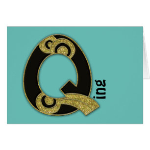 monogramme rétro - Q