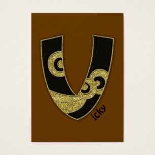 monogramme rétro - V