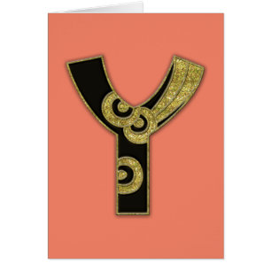monogramme rétro - Y