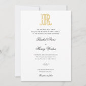 Monogramme RH ou monogramme RH Invitations de mari (Devant)