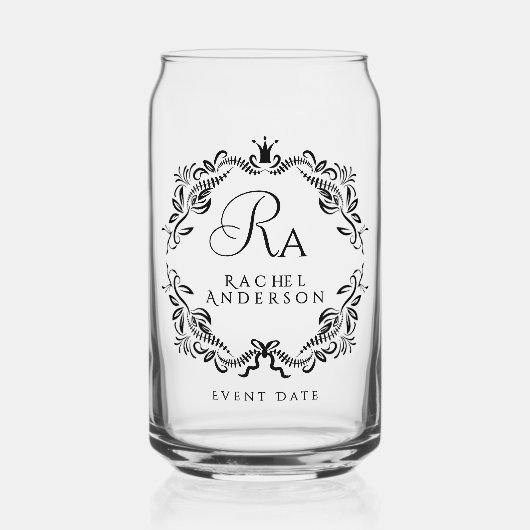 Monogramme romantique de feuillage élégant (Recto)