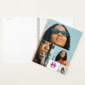 Monogramme rose Ajoutez votre propre photo personn (Devant avec enveloppe)