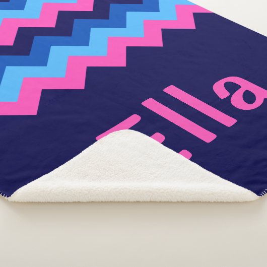 Monogramme rose bleu Chevron Petite couverture She (3/4)