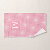 Monogramme rose cercles motif (Serviette à main)