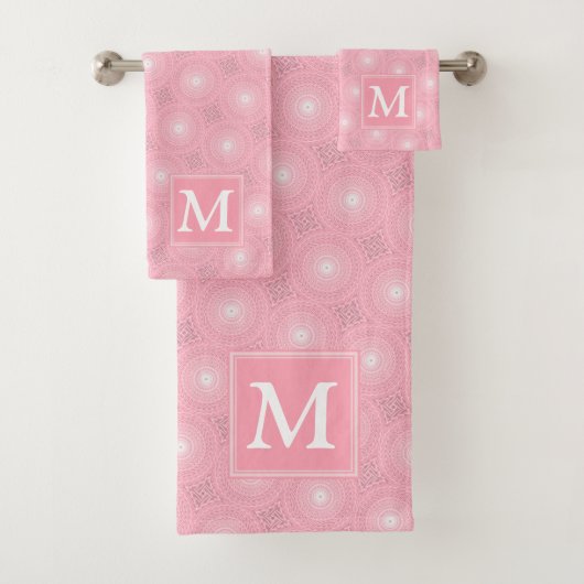 Monogramme rose cercles motif (En situation)