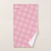 Monogramme rose cercles motif (Serviette à main)