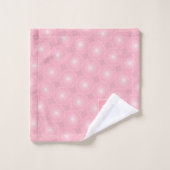 Monogramme rose cercles motif (Gant de toilette)
