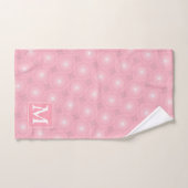 Monogramme rose cercles motif (Serviette à main)