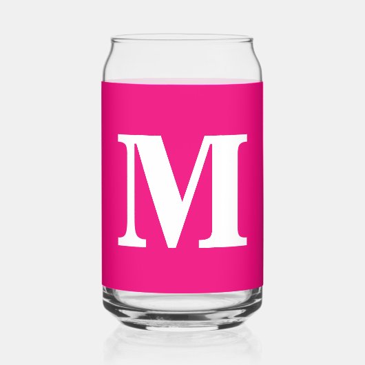 Monogramme rose chaud Initiales Nom Couleur person (Recto)
