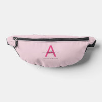 Monogramme rose chaud Nom de la fille Script