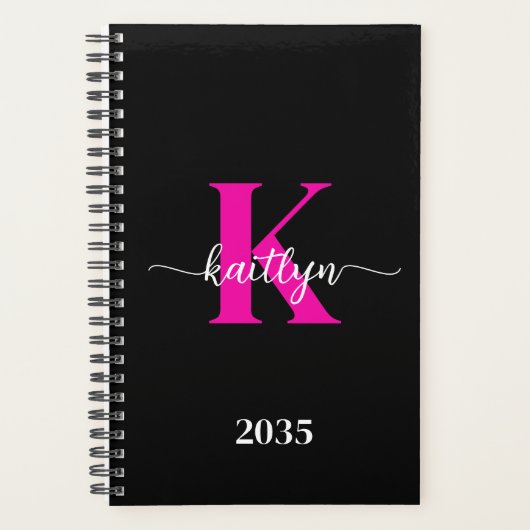 Monogramme Rose Chaude Noir (Devant)