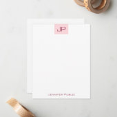 Monogramme rose clair sophistiqué Modèle propre (Devant/Arrière en situation)