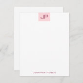 Monogramme rose clair sophistiqué Modèle propre (Devant / Derrière)