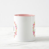 Monogramme Rose Cute (A) Mug Flower Wreath (Centre)