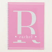 Monogramme rose et blanc doux minimal (Devant)