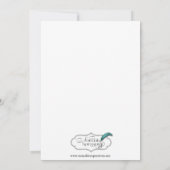 Monogramme rose et Brown fille Faire-part bébé (Dos)