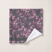 Monogramme rose et gris (Gant de toilette)