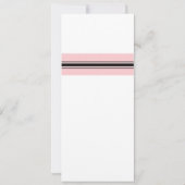 Monogramme rose et noir Faire-part de mariage (Dos)