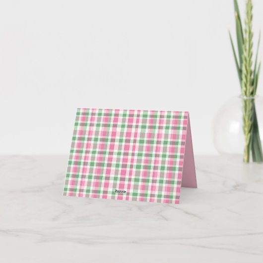 Monogramme rose et vert preppy (Dos)