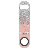 Monogramme rose Fille Chic Argent Confetti (Devant)