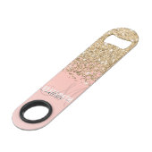 Monogramme rose Fille Chic Gold Confetti (Devant angulaire)