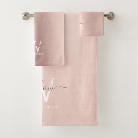 Monogramme rose Gold Blush Rose Girl Parties scint (En situation)