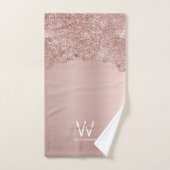 Monogramme rose Gold Blush Rose Girl Parties scint (Serviette à main)