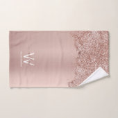 Monogramme rose Gold Blush Rose Girl Parties scint (Serviette à main)