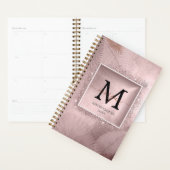 Monogramme rose Gold Script (Devant avec enveloppe)