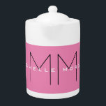 Monogramme rose gras moderne minimaliste Nom Initi<br><div class="desc">Personnaliser moderne tendance Professional Design simple. Vous pouvez facilement modifier les détails du produit.</div>