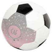 Monogramme Rose Gris Étoiles Ombré Tendance Chic (3/4)