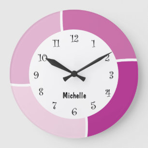 Monogramme rose Horloge murale