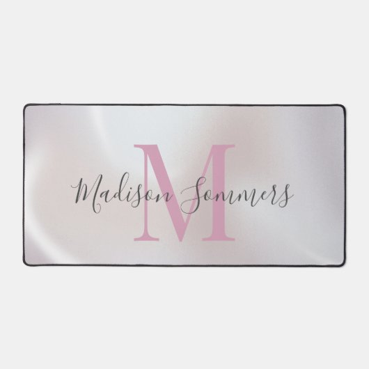 Monogramme rose Iridescente Pearlescent Pot de bur (Recto)