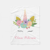 Monogramme rose licorne cadeau fille | Couverture  (Devant)