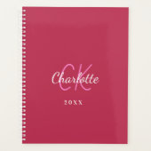 Monogramme rose magenta initiales nom 2026 (Devant)