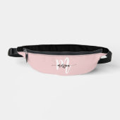 Monogramme rose mignon Nom de la fille Script (Recto)