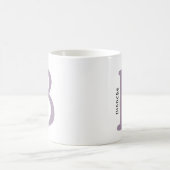 Monogramme rose moderne Initiale & Nom Café Mug (Centre)